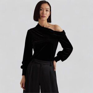 Lauren Ralph Lauren Black Long Sleeve Top